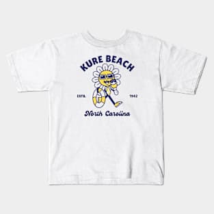 Kure Beach, North Carolina Flower Fun in the Sun Kids T-Shirt